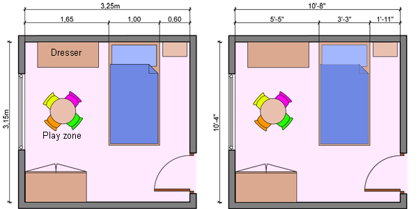 child bedroom size